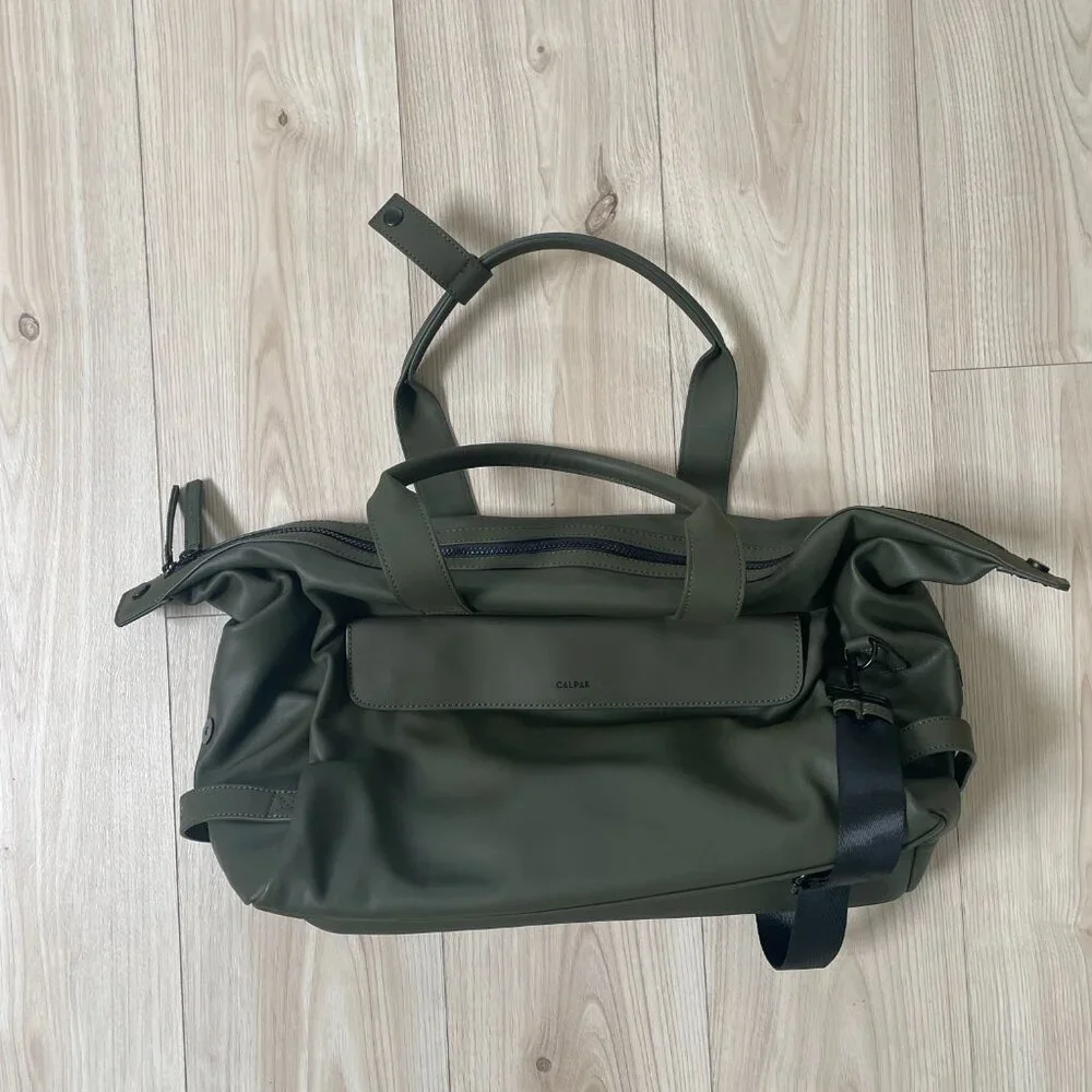 Calpak: Hue Laptop Duffel in Green - Picture 3 of 9